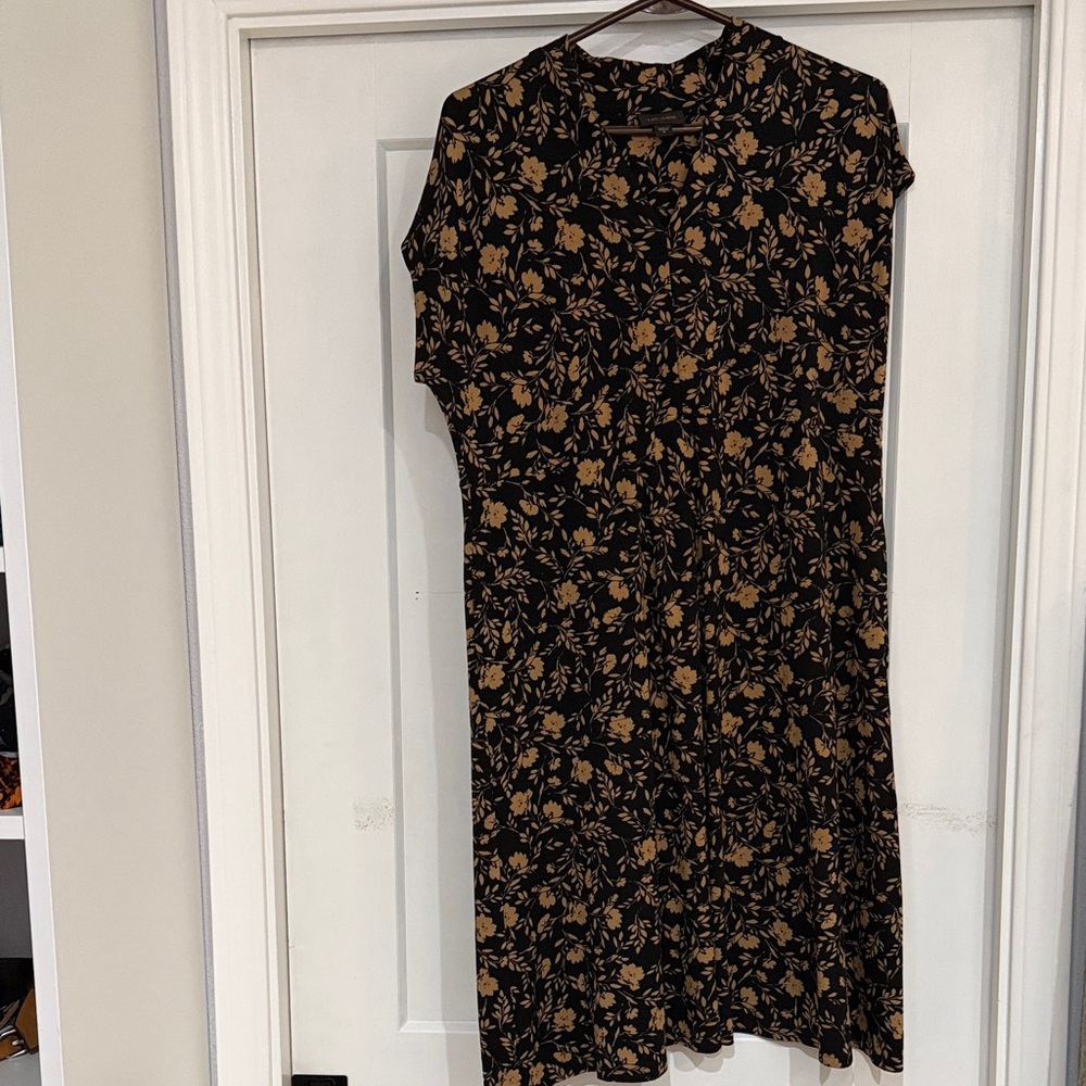 J Jill Wearever Collection Floral Print Mini-Dress